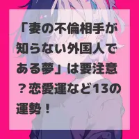 妻の不倫相手が知らない外国人である夢のサムネイル