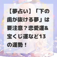 下の歯が抜ける夢のサムネイル