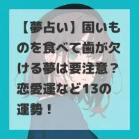 固いものを食べて歯が欠ける夢のサムネイル