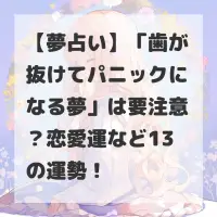 歯が抜けてパニックになる夢のサムネイル