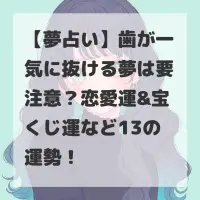 歯が一気に抜ける夢のサムネイル