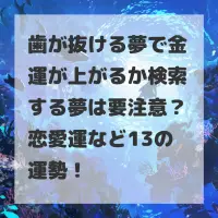 歯が抜ける夢で金運が上がるか検索する夢のサムネイル