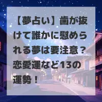 歯が抜けて誰かに慰められる夢のサムネイル