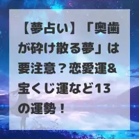 奥歯が砕け散る夢のサムネイル