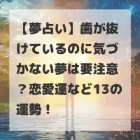 歯が抜けているのに気づかない夢のサムネイル