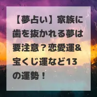 家族に歯を抜かれる夢のサムネイル