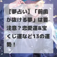 前歯が抜ける夢のサムネイル