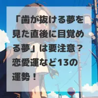 歯が抜ける夢を見た直後に目覚める夢のサムネイル