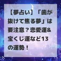 歯が抜けて焦る夢のサムネイル