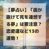 歯が抜けて死を連想する夢のサムネイル