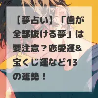 歯が全部抜ける夢のサムネイル