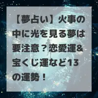 火事の中に光を見る夢のサムネイル