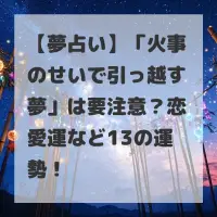 火事のせいで引っ越す夢のサムネイル