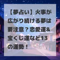 火事が広がり続ける夢のサムネイル