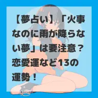 火事なのに雨が降らない夢のサムネイル