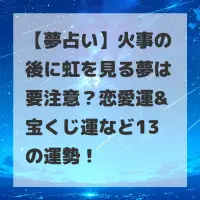 火事の後に虹を見る夢のサムネイル