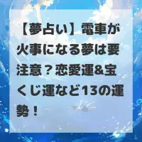 電車が火事になる夢のサムネイル