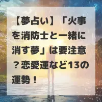 火事を消防士と一緒に消す夢のサムネイル