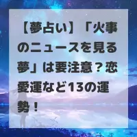 火事のニュースを見る夢のサムネイル