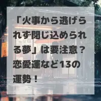 火事から逃げられず閉じ込められる夢のサムネイル
