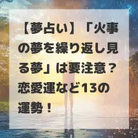 火事の夢を繰り返し見る夢のサムネイル