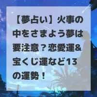 火事の中をさまよう夢のサムネイル