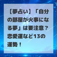 自分の部屋が火事になる夢のサムネイル