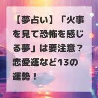 火事を見て恐怖を感じる夢のサムネイル