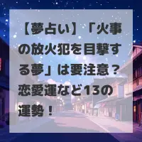 火事の放火犯を目撃する夢のサムネイル
