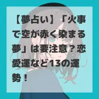 火事で空が赤く染まる夢のサムネイル