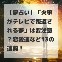 火事がテレビで報道される夢のサムネイル
