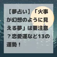 火事が幻想のように見える夢のサムネイル