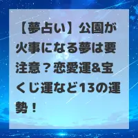 公園が火事になる夢のサムネイル