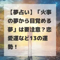 火事の夢から目覚める夢のサムネイル