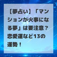 マンションが火事になる夢のサムネイル