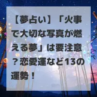 火事で大切な写真が燃える夢のサムネイル