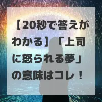 上司に怒られる夢のサムネイル