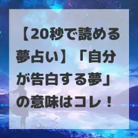 自分が告白する夢のサムネイル