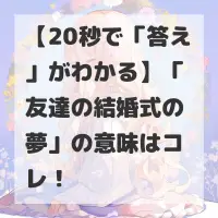 友達の結婚式の夢のサムネイル