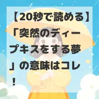 突然のディープキスをする夢のサムネイル