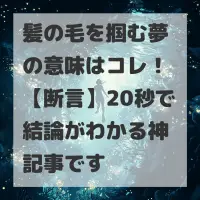 髪の毛を掴む夢のサムネイル画像