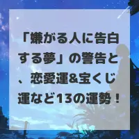 嫌がる人に告白する夢のサムネイル