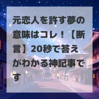 元恋人を許す夢のサムネイル