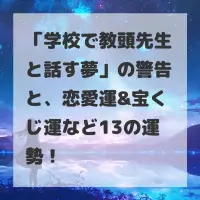 学校で教頭先生と話す夢のサムネイル