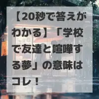 学校で友達と喧嘩する夢のサムネイル