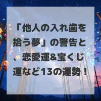 他人の入れ歯を拾う夢のサムネイル