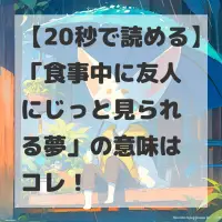 食事中に友人にじっと見られる夢のサムネイル