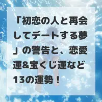 初恋の人と再会してデートする夢のサムネイル