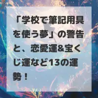学校で筆記用具を使う夢のサムネイル