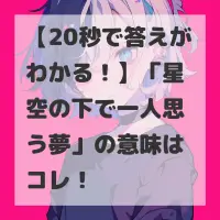 星空の下で一人思う夢のサムネイル画像